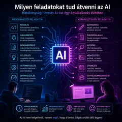 Infografika: milyen programozói és adminisztratív feladatokat tud átvenni az AI egy kisvállalkozásban