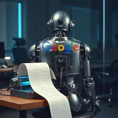 Hazugságvizsgálóra kötött Google-robot, a gép papírszalagra rögzíti a válaszait